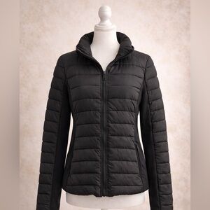 Bernardo EcoPlume Performance Puffer Jacket Black Womens Medium